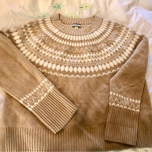 J.crew Cashmere crewneck sweater with Fair Isle yoke - Picture 6 of 6